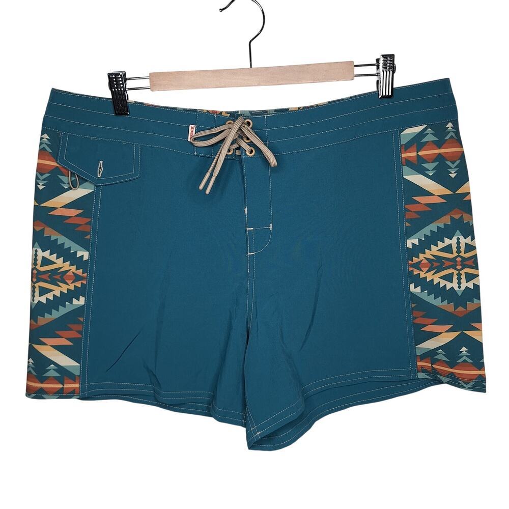 Birdwell Beach Britches x Pendleton Birdie Board Shorts Women's 14 Swim Bottoms